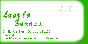 laszlo boross business card