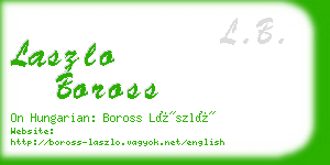 laszlo boross business card